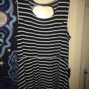 Black & White Peplum Top